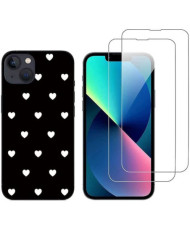 Coque iPhone 13 – Cœur + 2...